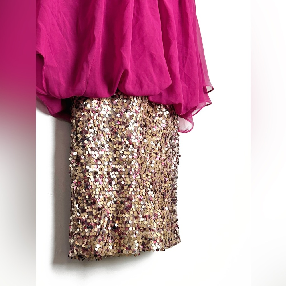 Fuchsia Sequin Bottom Dress - Picture 4 of 12
